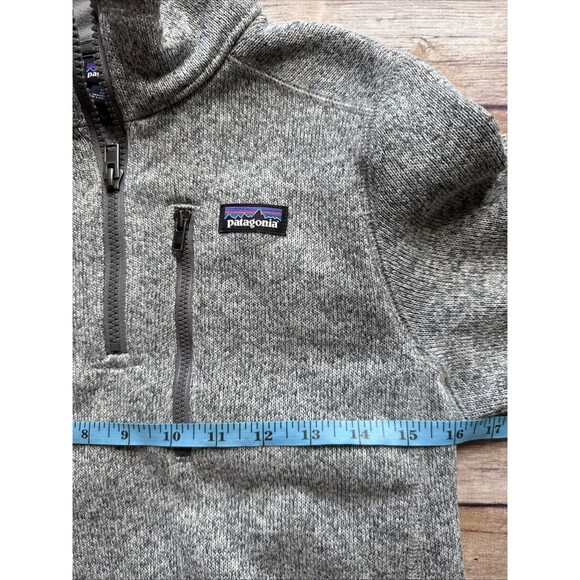 Patagonia Jacket Youth M 10 Sweater Fleece Pullover 1/4 Zip Gray Polyester - Picture 4 of 7